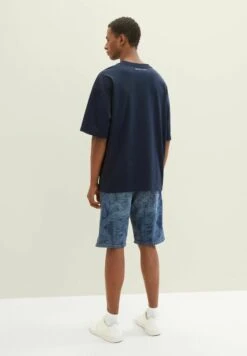 Tom Tailor Gemusterte Morris - Jeansshort - Dark Banana Leaf Lazer Denim -Syntia Delaney d3cb2183c59b463d8737f7d7717d3e83