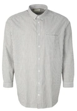 Tom Tailor Plus - Gemustertes Mit Brusttasche - Overhemd - Off White Small Check