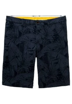 Tom Tailor Bermuda- Shorts - Navy Tonal Big Leaf Design -Syntia Delaney d7298f40cc3e449ab22004f155dbfbc9