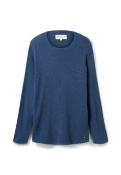 TOM TAILOR Denim Zigzag Structured Crewneck - Trui - Dark Duck Blue -Syntia Delaney d86546f662ec4d9588599f86b27bd8cc