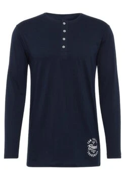 Tom Tailor Pijama - Pyjamashirt - Blue-Dark-Solide -Syntia Delaney dd8f837a591f4d43a32a0a8cb922f495