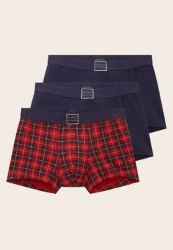 Tom Tailor 3Er Pack - Onderbroeken - Red Dark Check -Syntia Delaney ddb5986094e24f6ba9dc822191543680