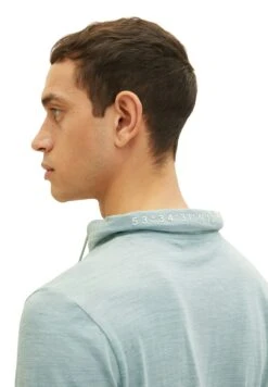 Tom Tailor Langarm Mit Snood - Sweater - Icy Blue Vintage Beige Inject -Syntia Delaney e03f89f2afd04bf7bd5c4fb9ee7ad78a