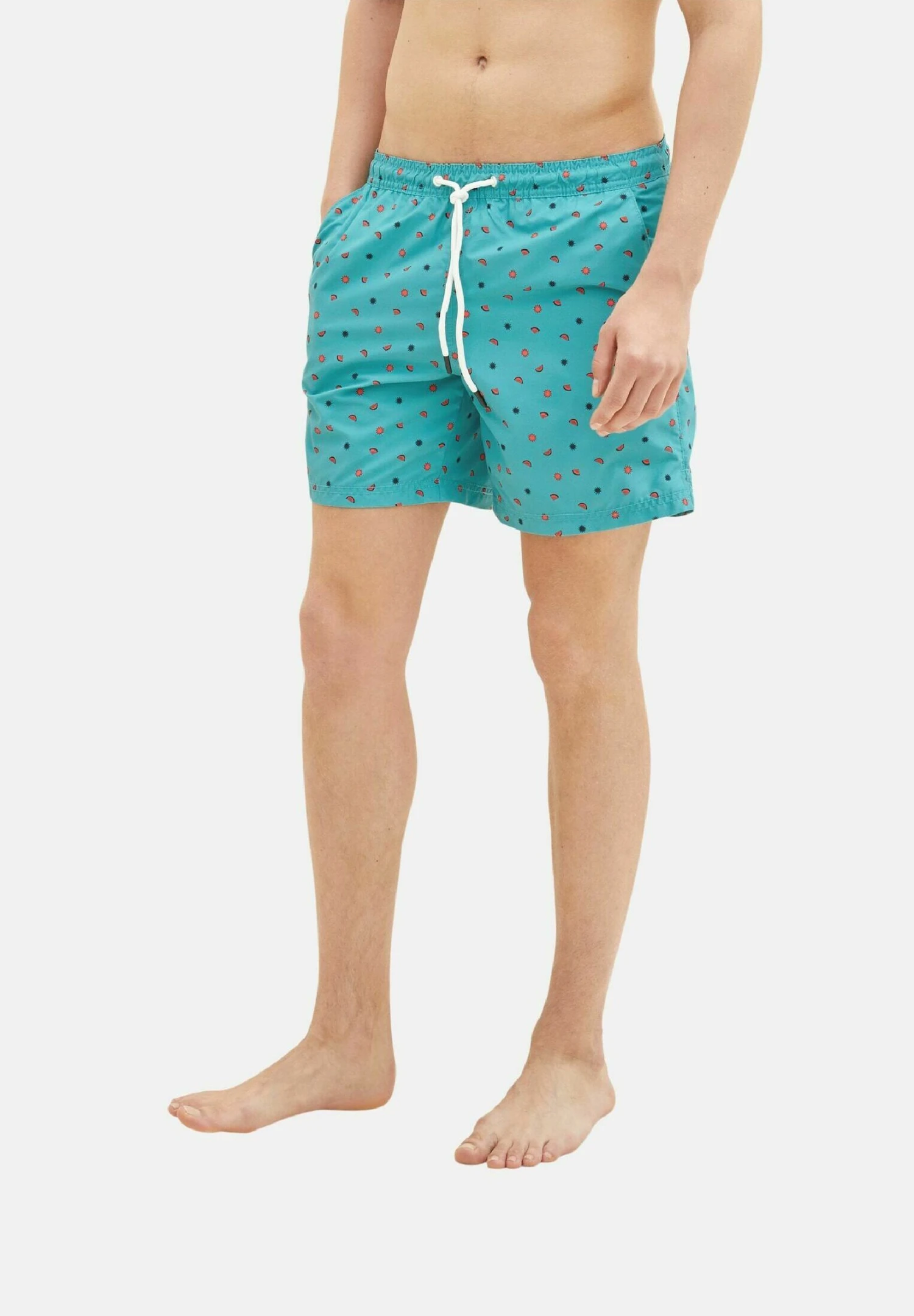 TOM TAILOR Denim Mit Allover-Print - Zwemshorts - Green Red Melon Sun Print 3 TOM TAILOR Denim Mit Allover-Print - Zwemshorts - Green Red Melon Sun Print