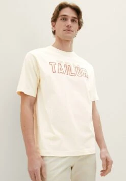 Tom Tailor Mit Print - T-Shirt Print - Vintage Beige