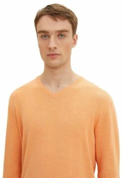 Tom Tailor Basic V Neck - Trui - Mandarin Orange Melange -Syntia Delaney e852db0208a74710a800c73d70f0c66b