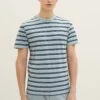 Tom Tailor Gestreiftes - T-Shirt Print - Ice Blue Multicolor Stripe