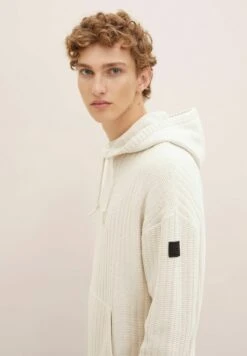 TOM TAILOR Denim Mit Struktur - Hoodie - Cold Beige Melange -Syntia Delaney e92b3b3d92114f998c951abbc2bab2b2