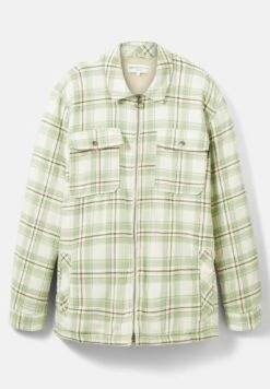 TOM TAILOR Denim Mit Karomuster  - Jas - Cold Green Beige Big Check -Syntia Delaney e9447fa529014c90bd5fa3a3b9297bc4
