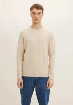 Tom Tailor Basic Crew - Trui - Cargo Beige Melange