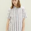 TOM TAILOR Denim Mit Streifen - Overhemd - White Navy Red Stripe