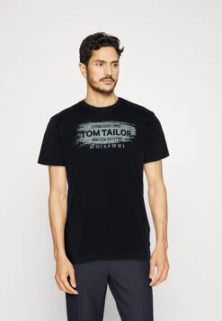 Tom Tailor Printed Logo - T-Shirt Print - Sky Captain Blue