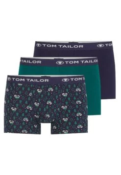 Tom Tailor 3Er Pack Mit Weihnachtsmotiv - Onderbroeken - Green Allover