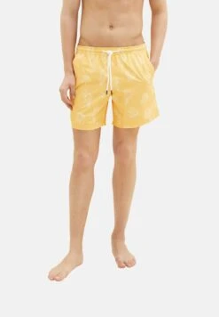 TOM TAILOR Denim Mit Allover-Print - Zwemshorts - Yellow White Big Coral Print