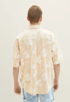 TOM TAILOR Denim Mit Allover Print - Overhemd - Brown Leaf Lines Print -Syntia Delaney f4df6b82f2564266930d329f5ab4fd06