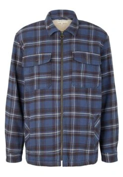 TOM TAILOR Denim Mit Karomuster  - Jas - Blue Coal Grey Big Check -Syntia Delaney f6540f0f9f264dd4afb12e1b13d6fa78