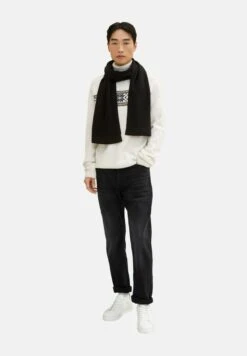 Tom Tailor Basic Mit Logo Badge - Sjaal - Black