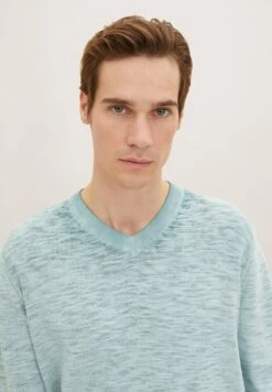 Tom Tailor Mit V-Ausschnitt  - Trui - Deep Bluish Green -Syntia Delaney f6ce86ac0114404994fb89fac0ceb46f