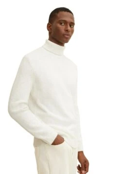 Tom Tailor Melierter Rollkragen- Trui - Nice Off White Melange -Syntia Delaney f7d2834a1f33469bb03698c9fa11c805