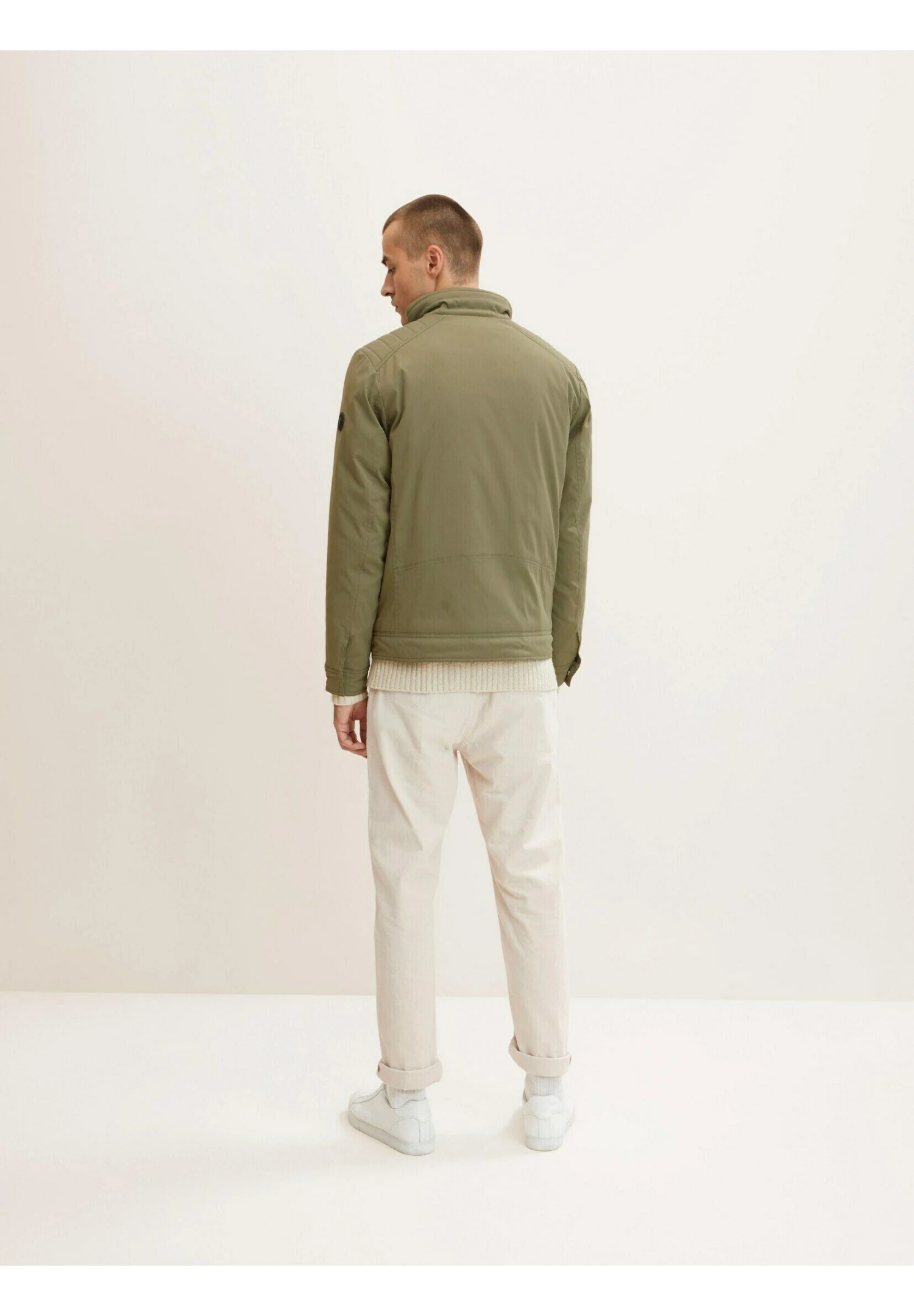 Tom Tailor Quilted Biker - Jas - Dusty Olive Green 5 Tom Tailor Quilted Biker - Jas - Dusty Olive Green - Afbeelding 3