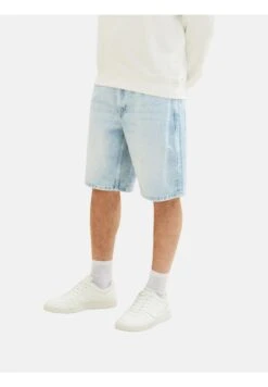 TOM TAILOR Denim Jeansshort - Used Bleached Blue Denim