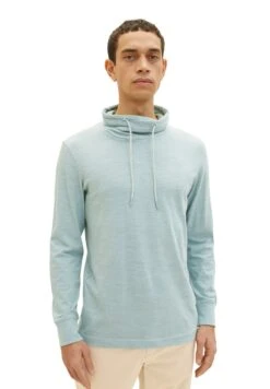 Tom Tailor Langarm Mit Snood - Sweater - Icy Blue Vintage Beige Inject -Syntia Delaney fa772dda14854d94a059da01497067d8