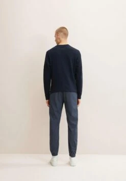 TOM TAILOR Denim Mit Seitlichen Eingrifftaschen - Trainingsbroek - Navy Melange Herringbone -Syntia Delaney faa28e4cdd414beba2c7a77d0a55be12