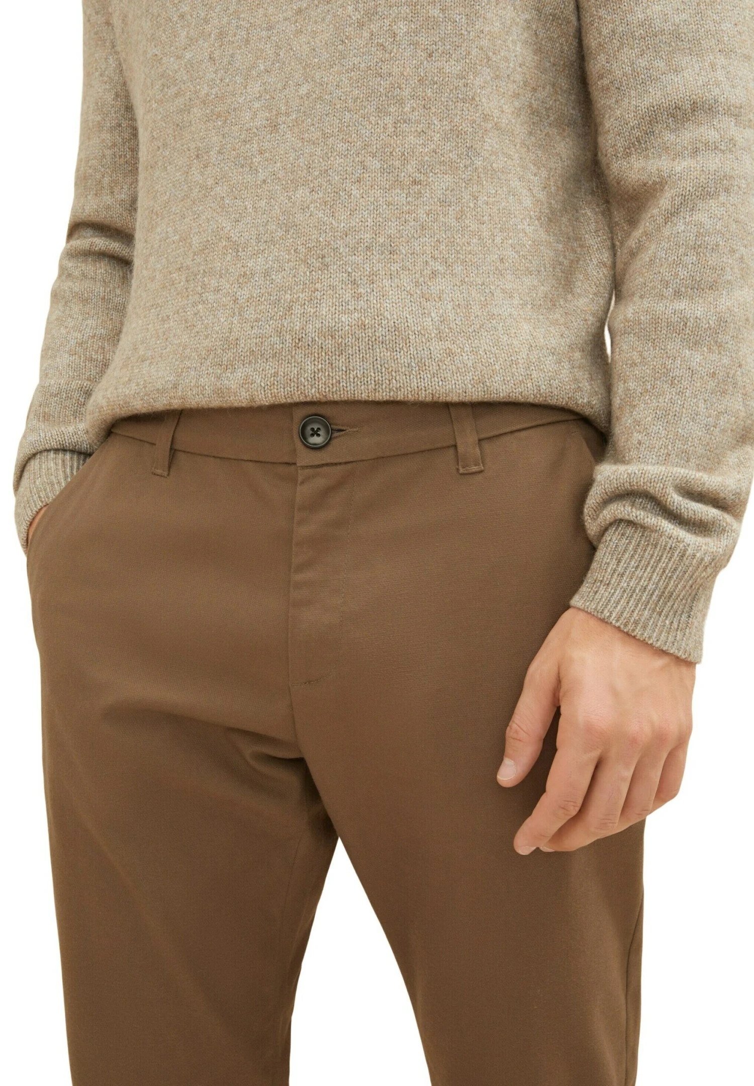 Tom Tailor Broek - Beige Two Tone Dobby 6 Tom Tailor Broek - Beige Two Tone Dobby - Afbeelding 4
