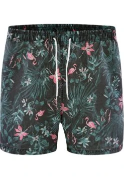 Tom Tailor Trissian - Zwemshorts - Khaki Flamingo Aop